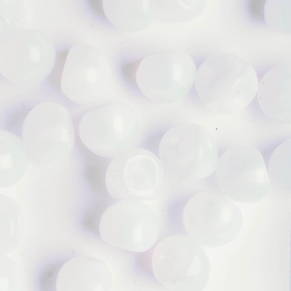 Mushroom Button Bead - White Opal