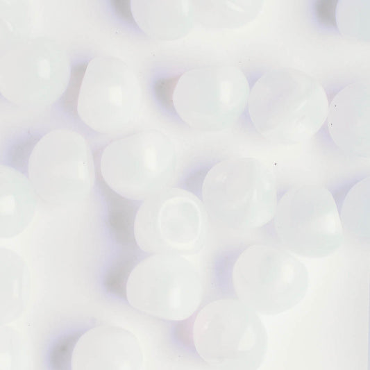 Mushroom Button Bead - White Opal