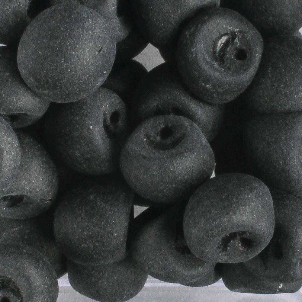 Mushroom Button Bead - Matte Black
