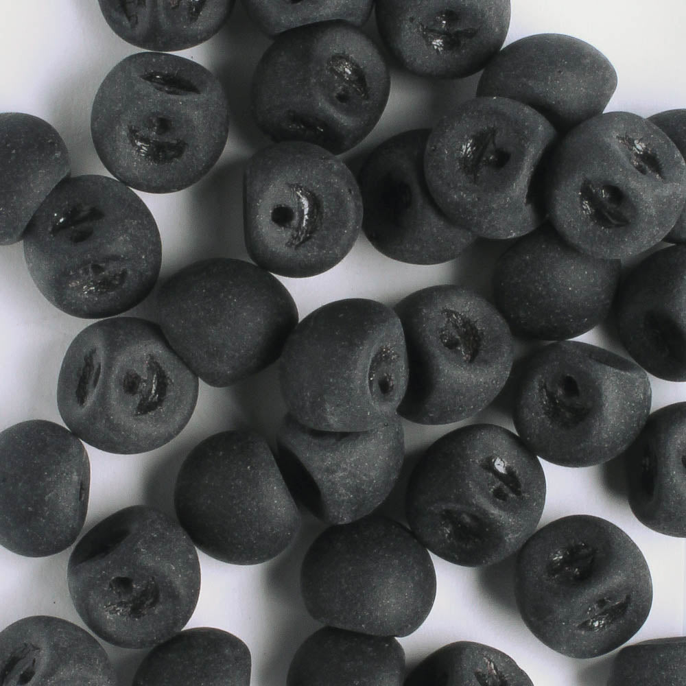 Mushroom Button Bead - Matte Black