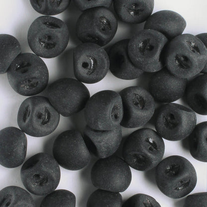 Mushroom Button Bead - Matte Black