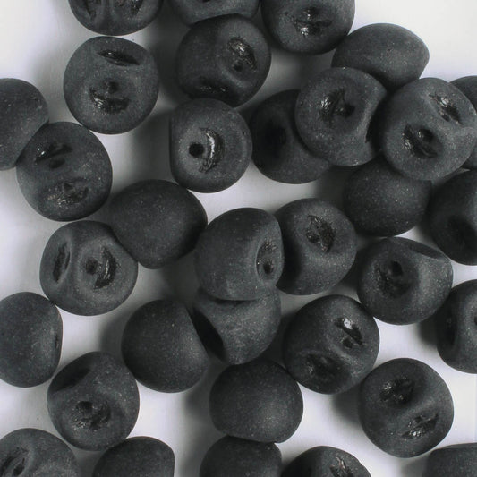 Mushroom Button Bead - Matte Black