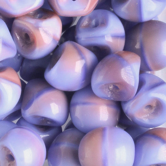 Mushroom Button Bead - Blue/Pink