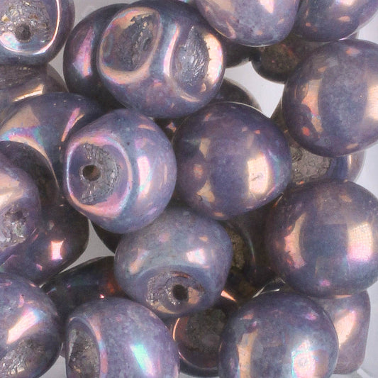 Mushroom Button Bead - Purple AB