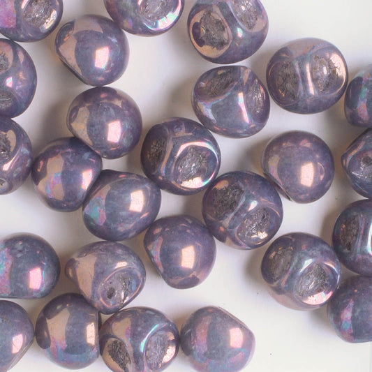 Mushroom Button Bead - Purple AB