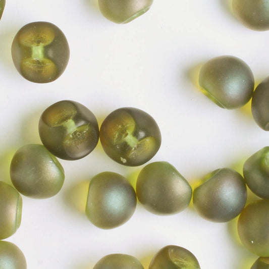 Mushroom Button Bead - Olive Green