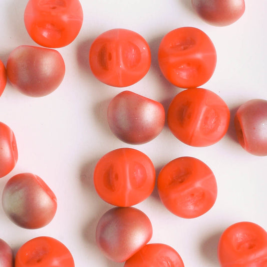 Mushroom Button Bead - Red