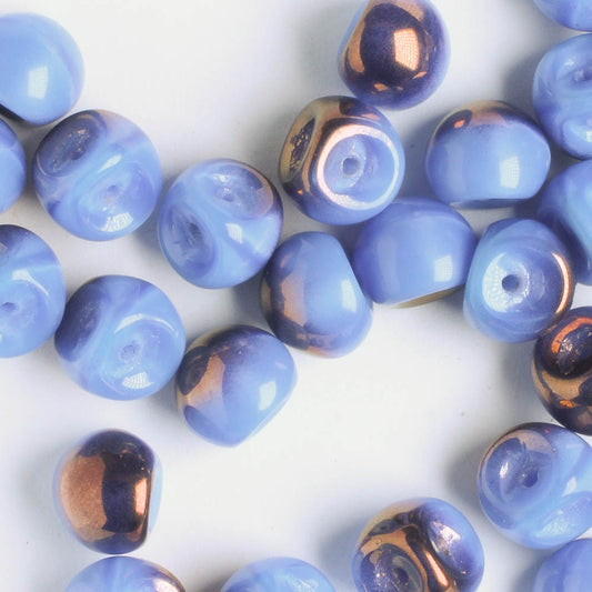 Mushroom Button Bead - Blue