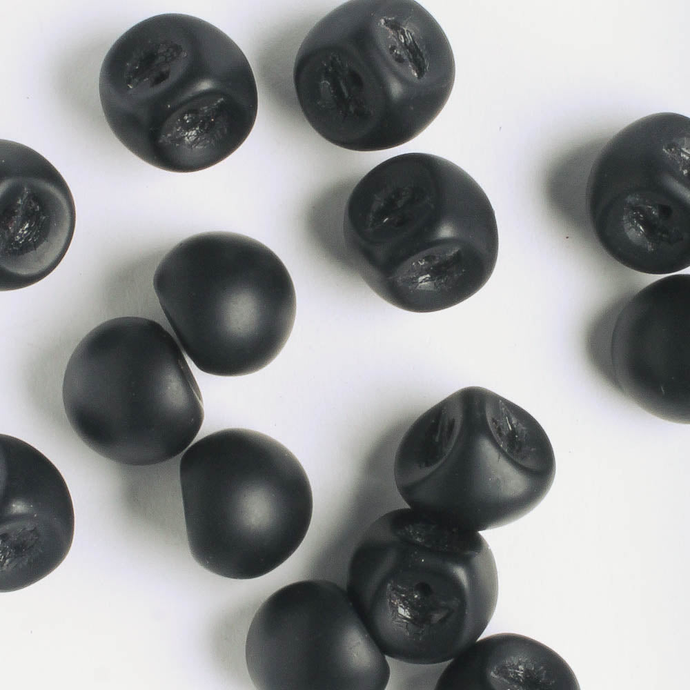 Mushroom Button Bead - Black