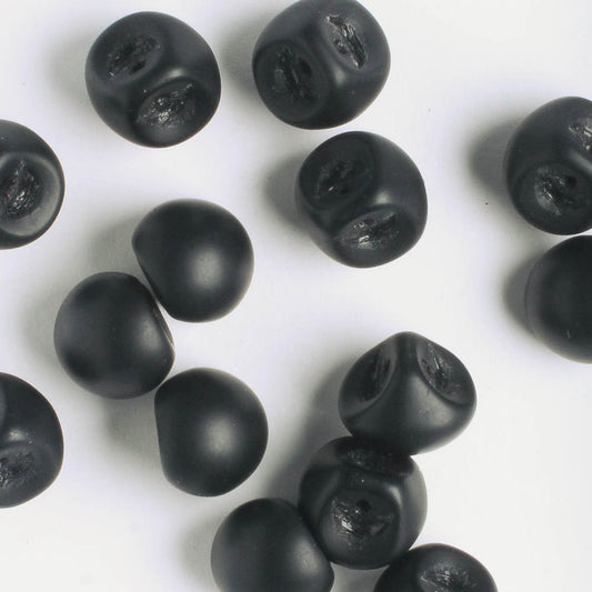 Mushroom Button Bead - Black