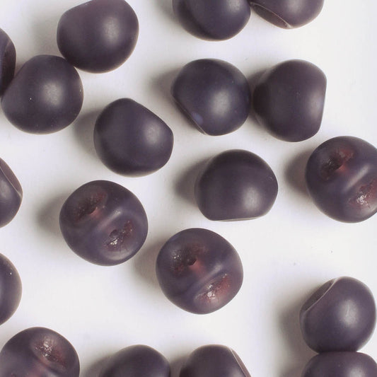 Mushroom Button Bead - Matte Dark Amethyst