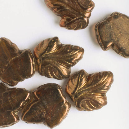 Leaf Bead - Bronze