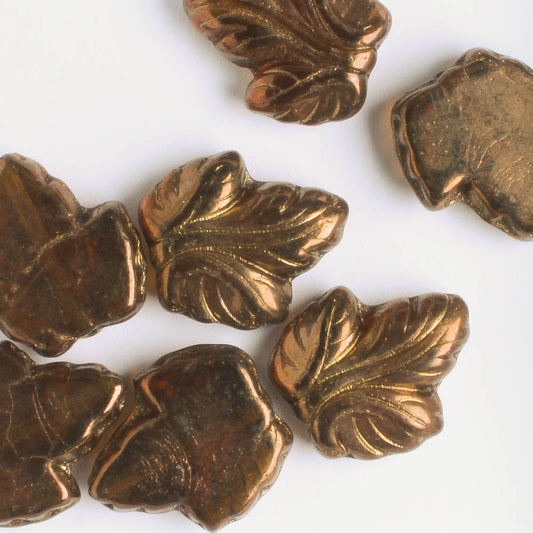 Leaf Bead - Bronze