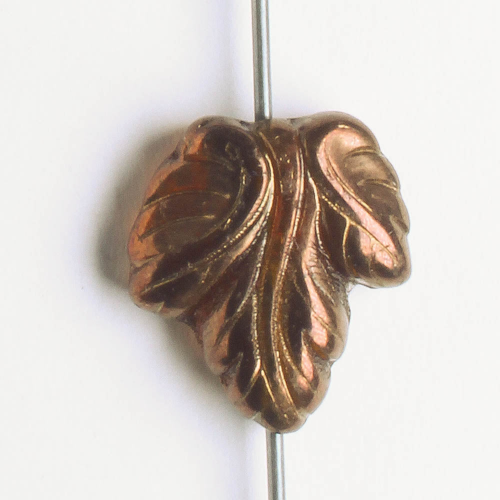 Leaf Bead - Bronze