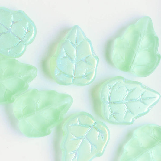 Leaf Bead - Green AB