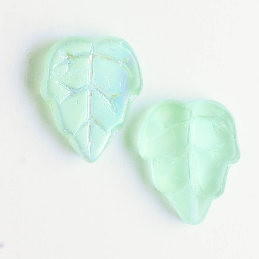 Leaf Bead - Green AB