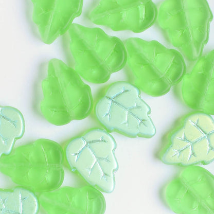 Leaf Bead - Green AB