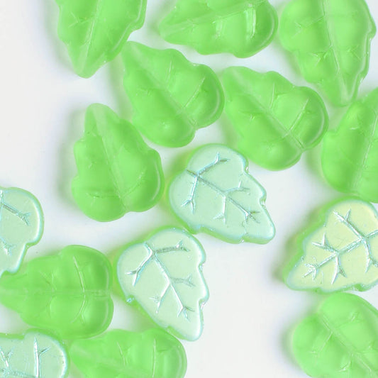 Leaf Bead - Green AB
