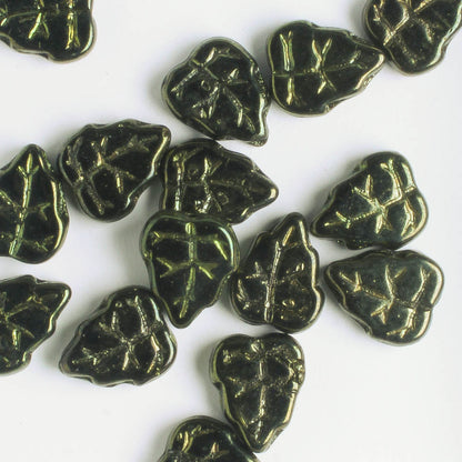 Leaf Bead - Dark Green