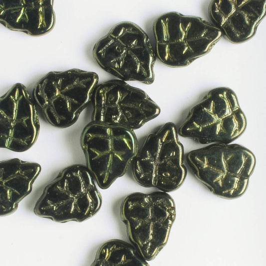 Leaf Bead - Dark Green