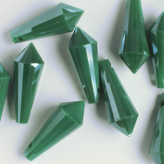 Crystal Drop Bead - Emerald Green
