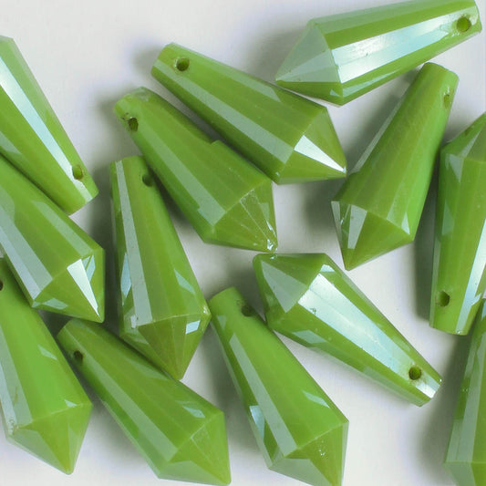 Crystal Drop Bead - Peridot Green