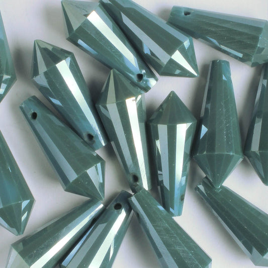 Crystal Drop Bead - Blue Gray