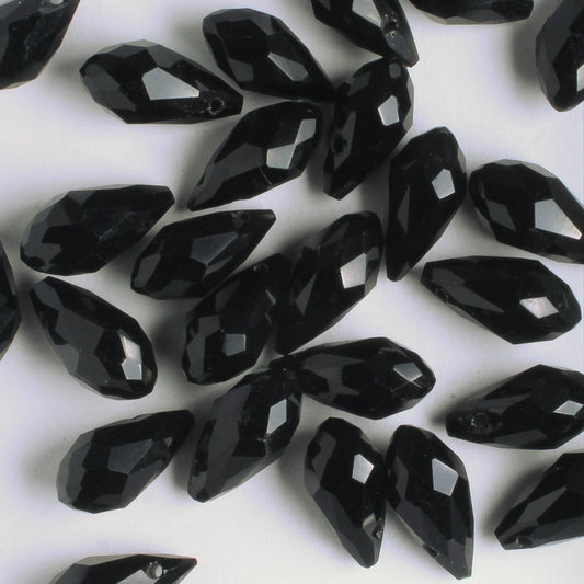 Crystal Briolette - Black