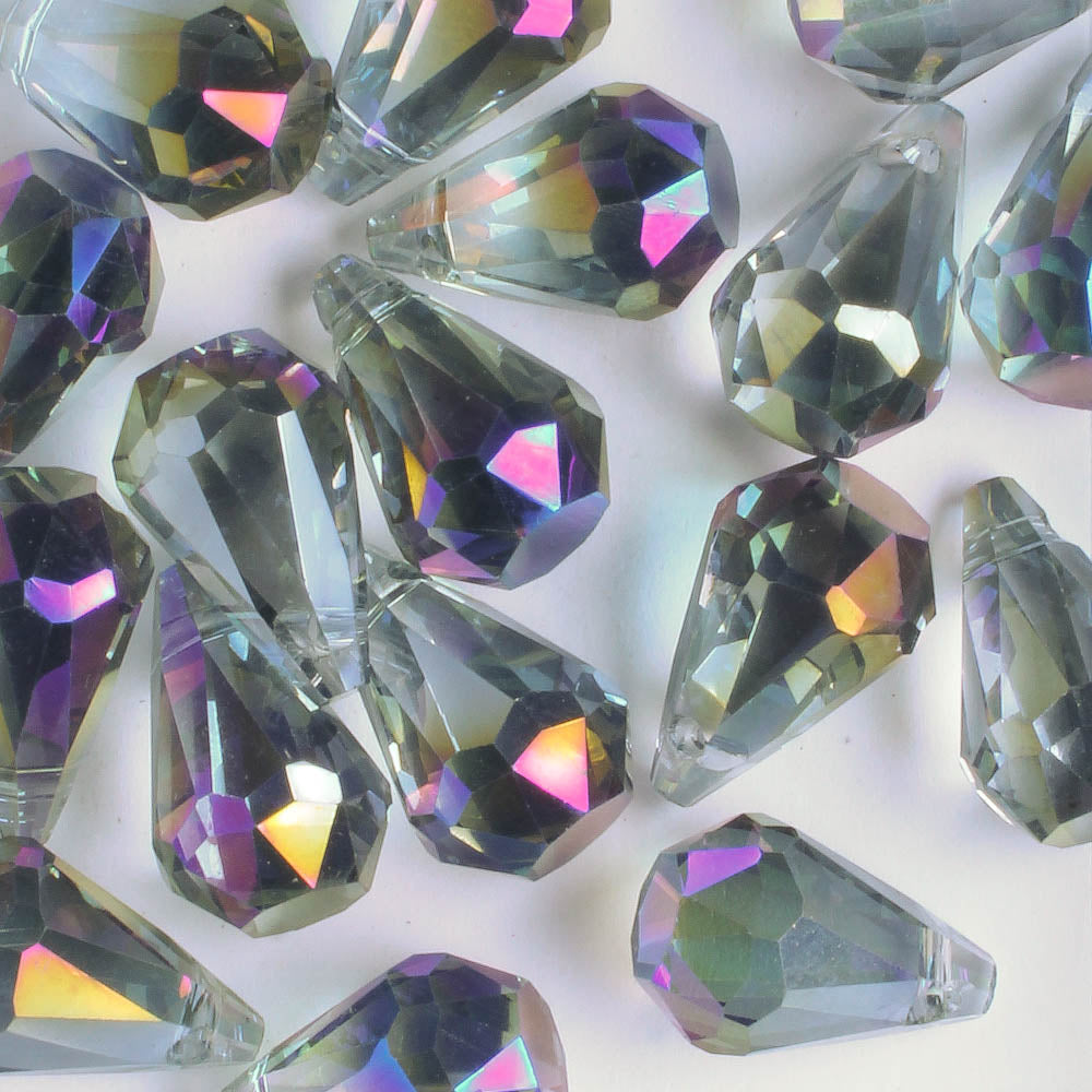 Crystal Drop Bead - Grey AB