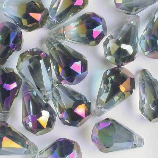 Crystal Drop Bead - Grey AB