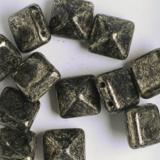 12mm Pyramid Stud - Gold/Black