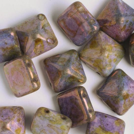 12mm Pyramid Stud - Lavender Marble