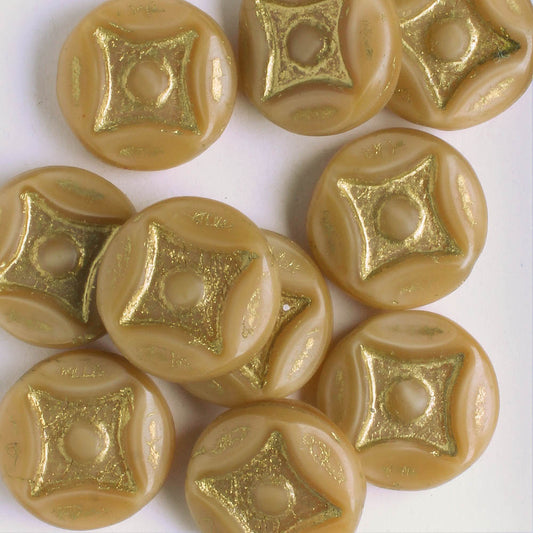 Beige Glass Bead