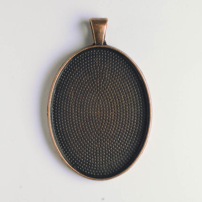 Pendant Bezel - Antique Copper