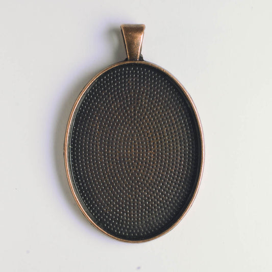 Pendant Bezel - Antique Copper