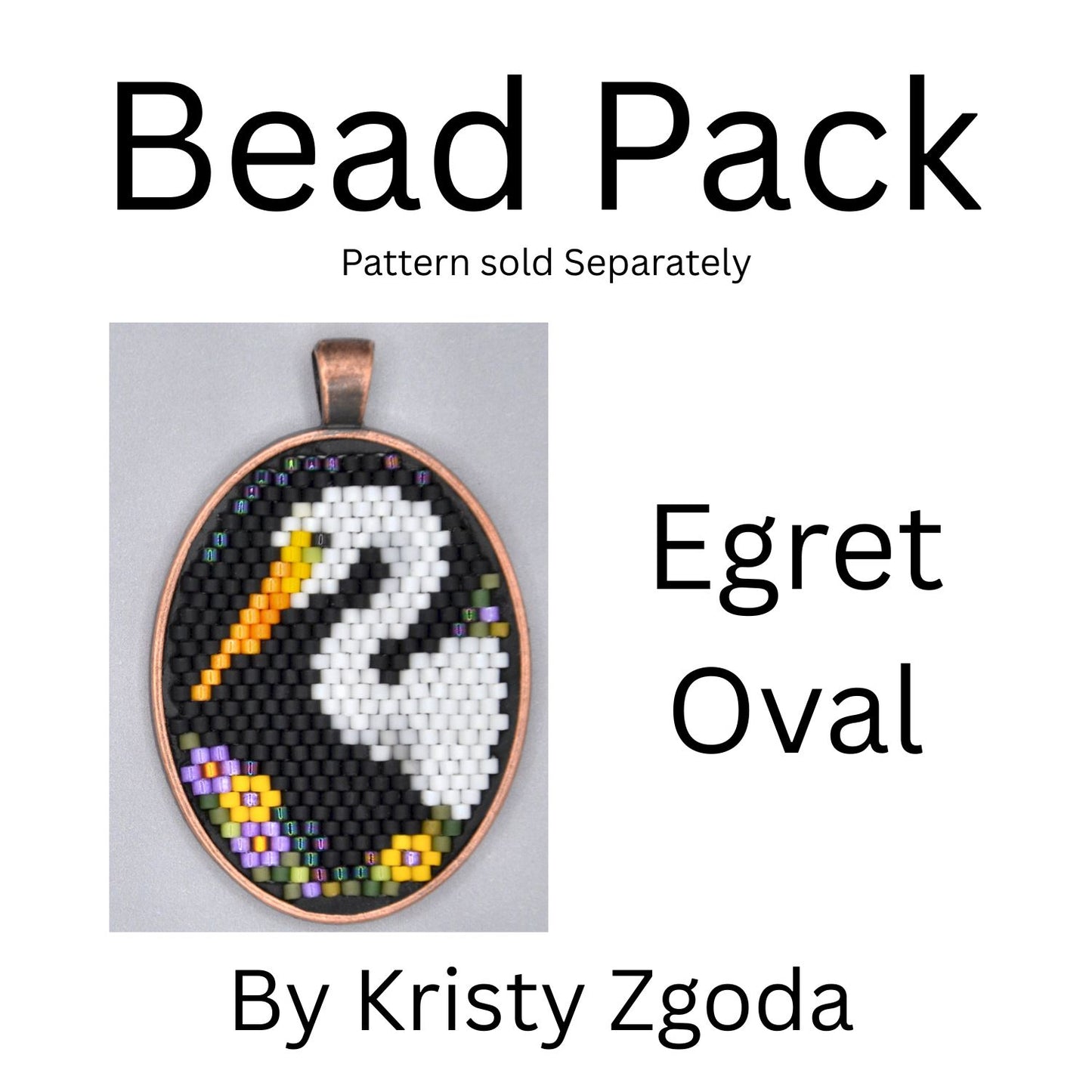 Egret Oval Bead Pack