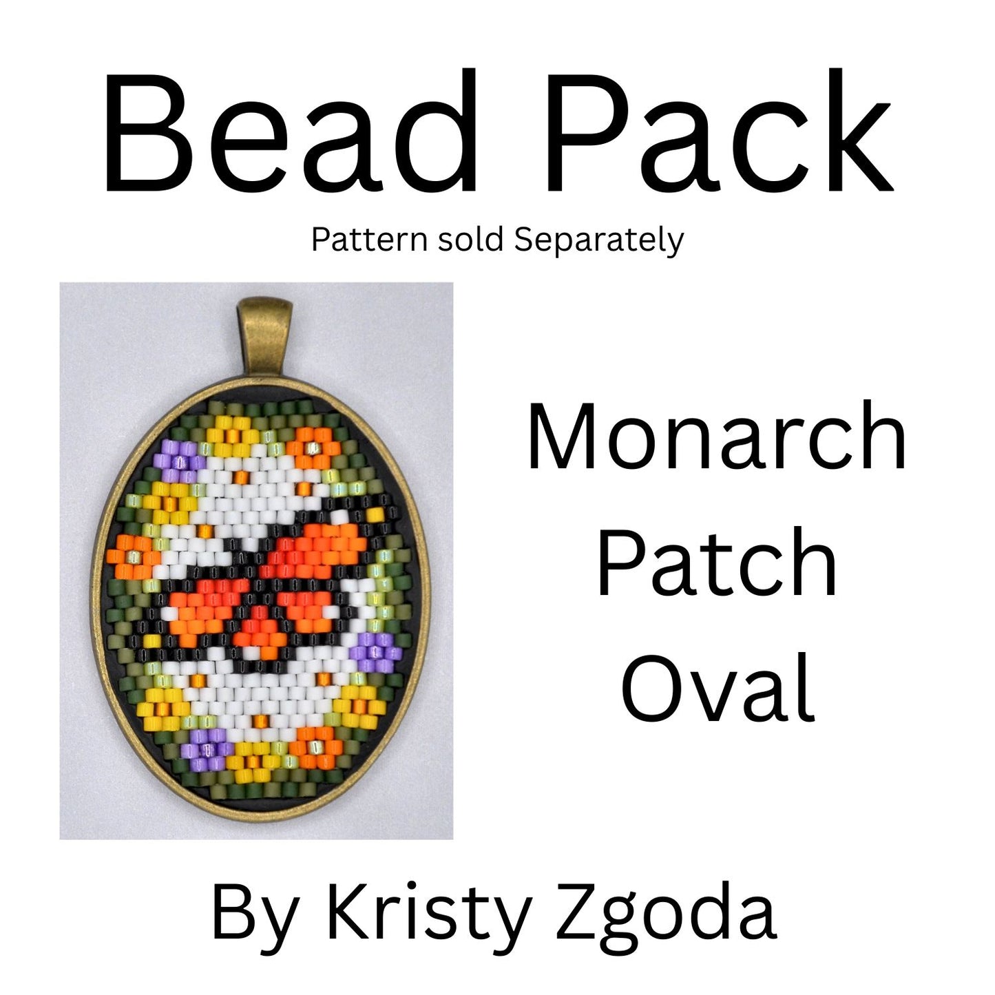 Monarch Patch Oval Bead Pack
