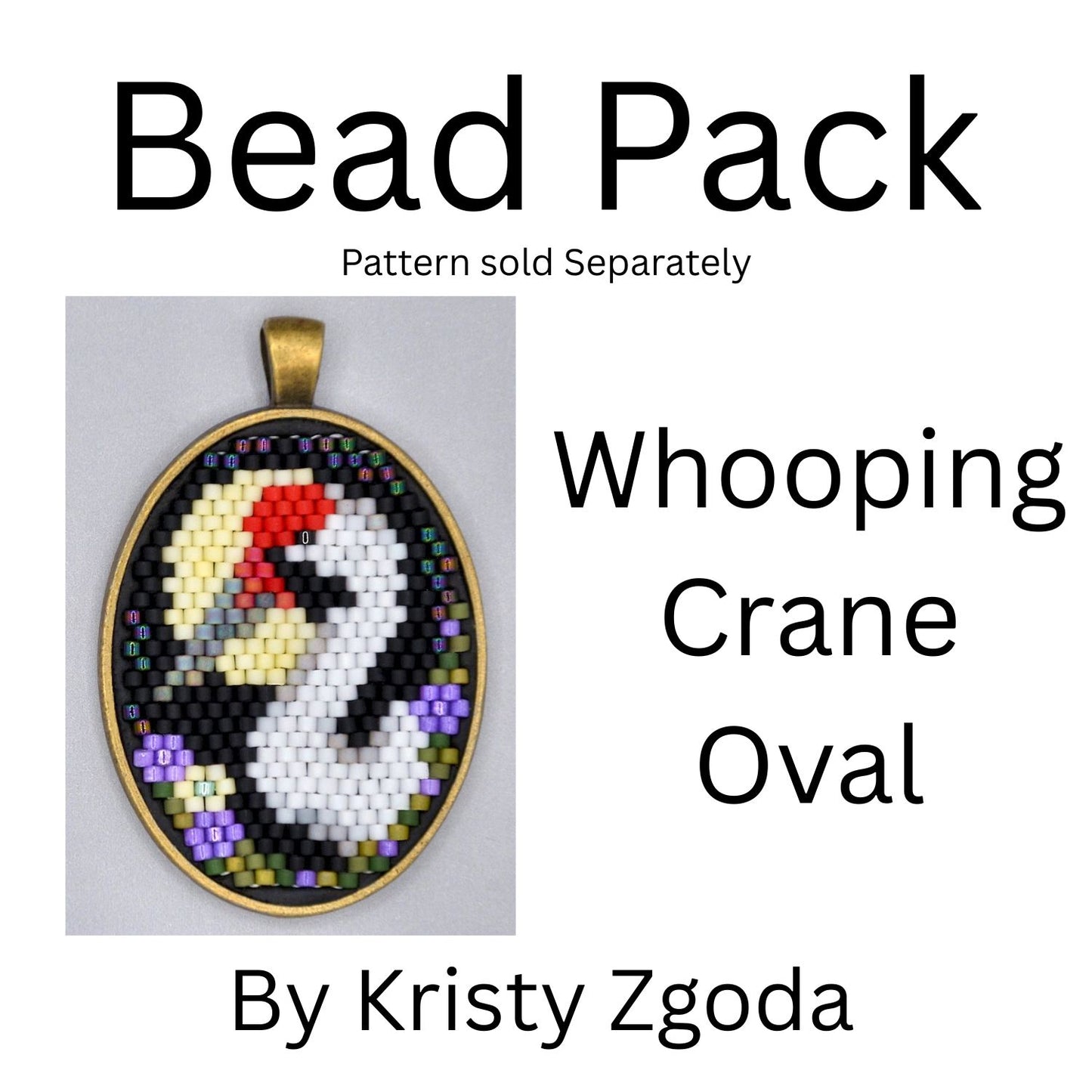Whooping Crane Oval Bead Pack