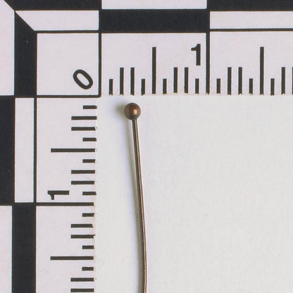 Ball Headpin, Antique Copper 1"