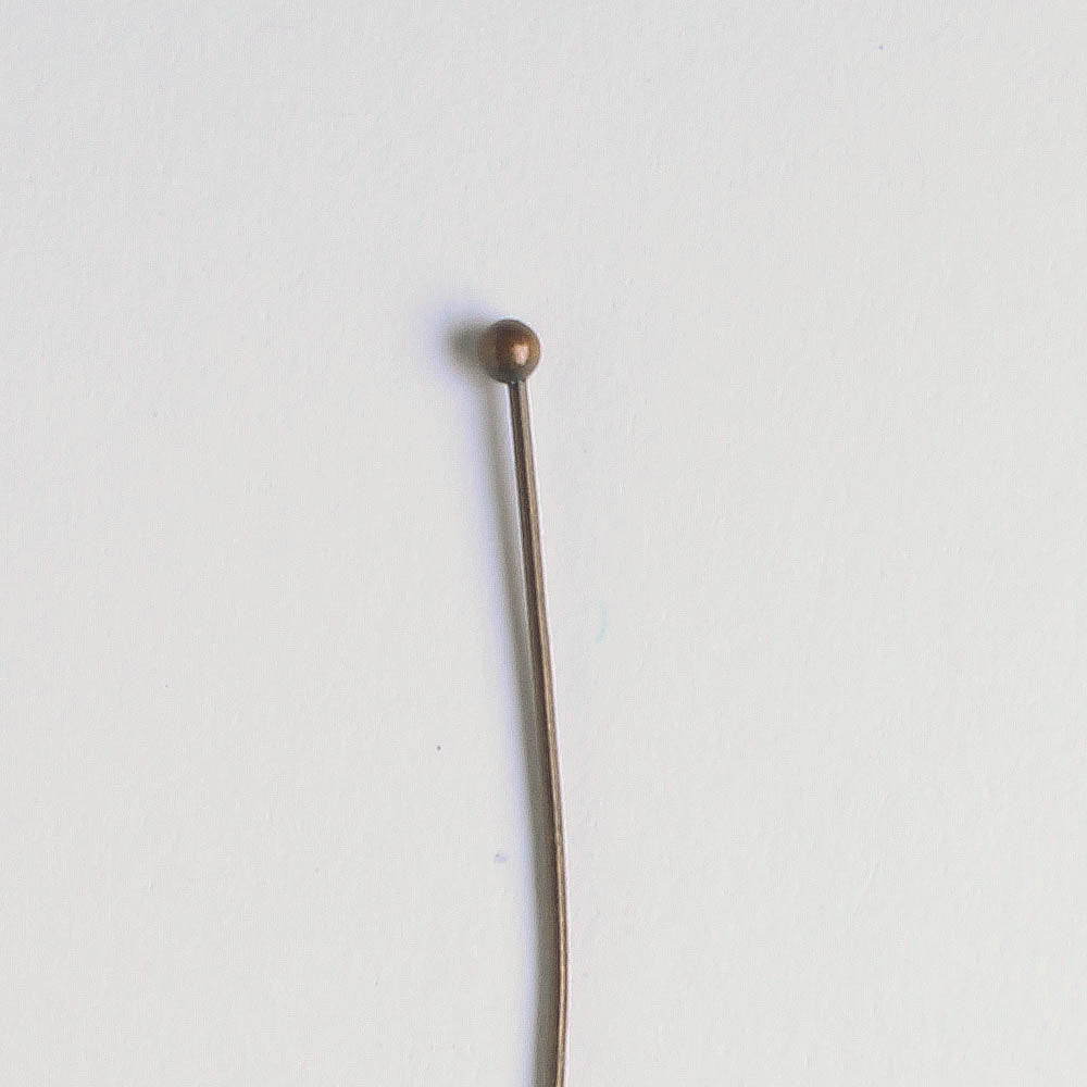 Ball Headpin, Antique Copper 1"