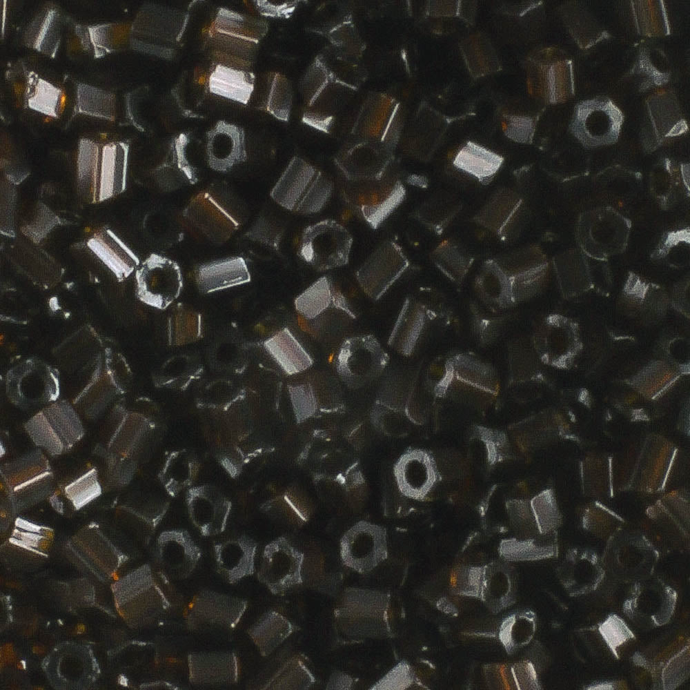 10/0 Hex Cut Beads - Brown