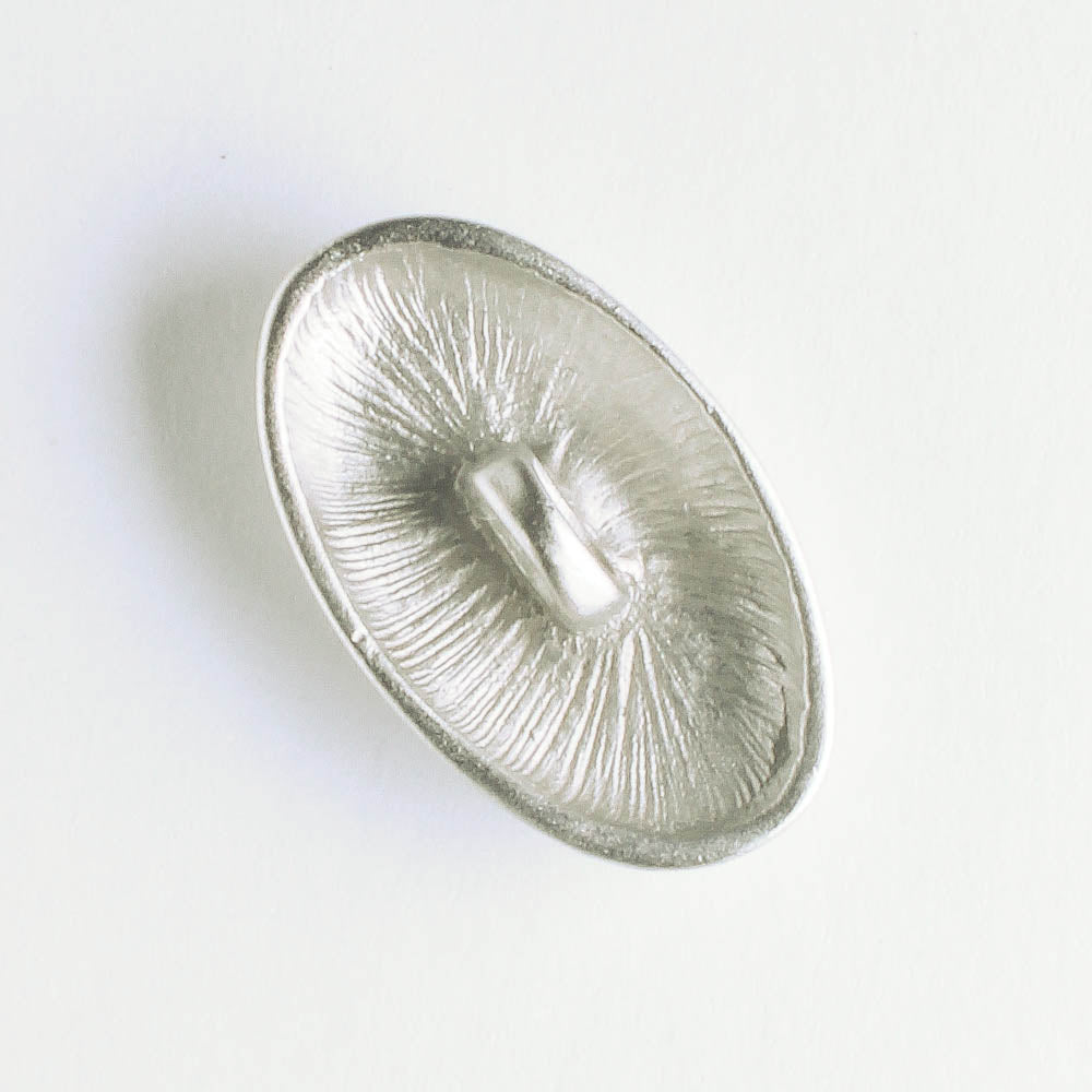 Oval Button - Silver