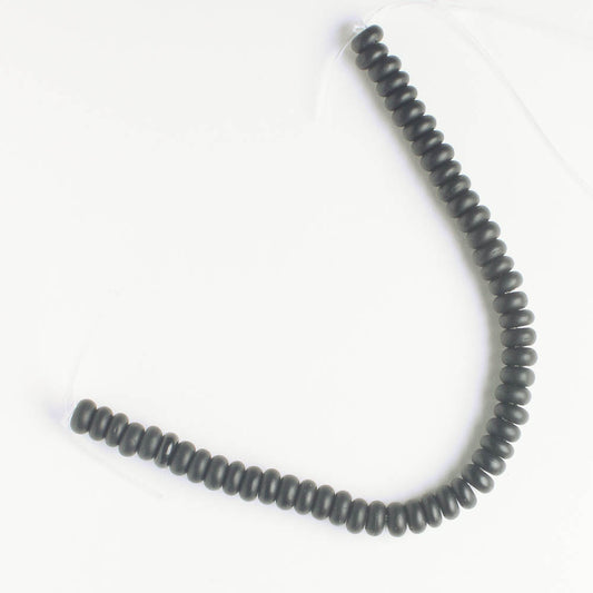 Black Czech Glass Spacers - 4" strand