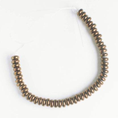 Bronze Czech Glass Spacers - 4" strand