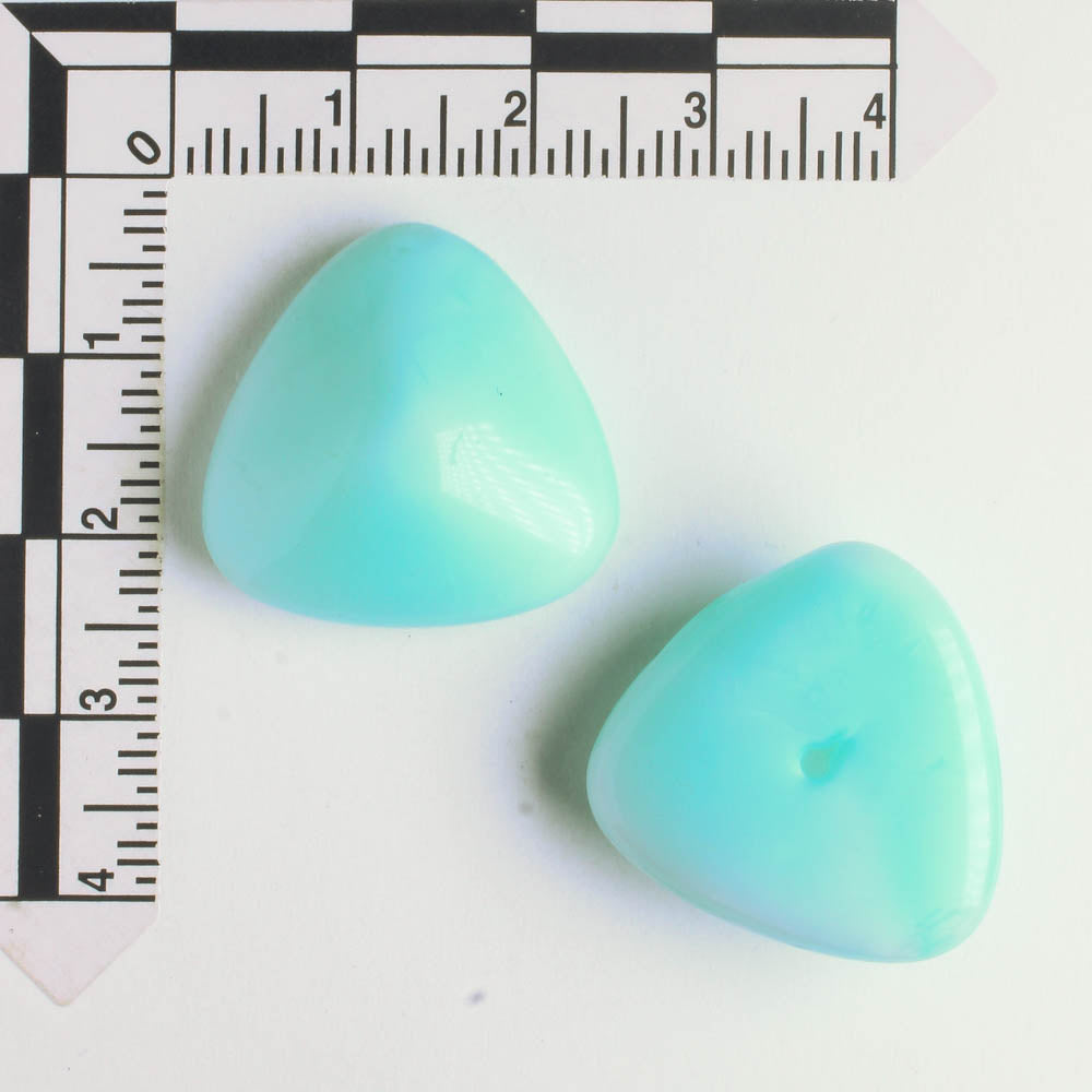 Cabochon Turq Glass Triangle