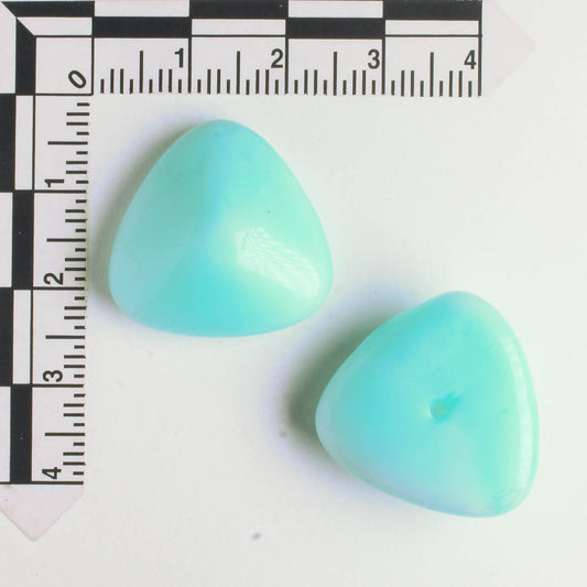 Cabochon Turq Glass Triangle