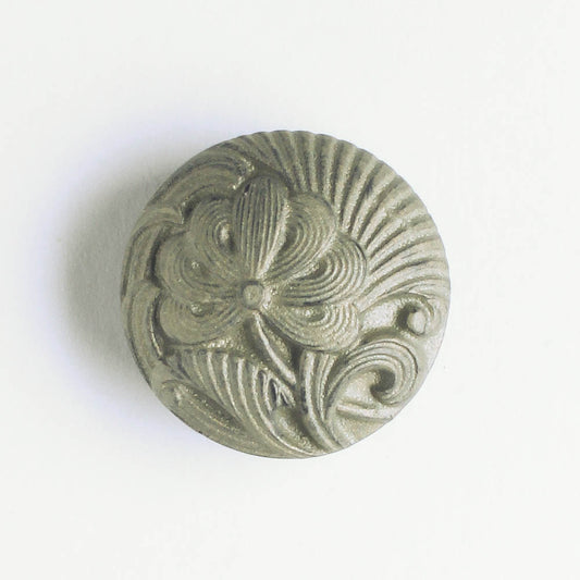 Button Small Metal Floral