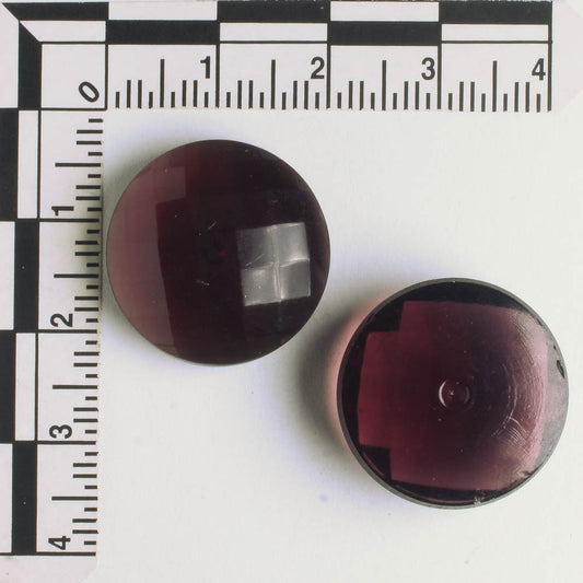 Cabochon Purple Glass Faceted