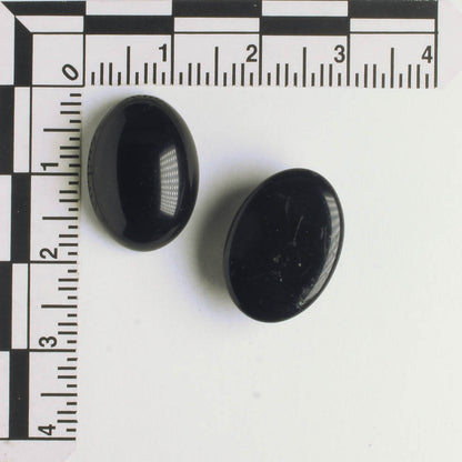 Cabochon Black Glass
