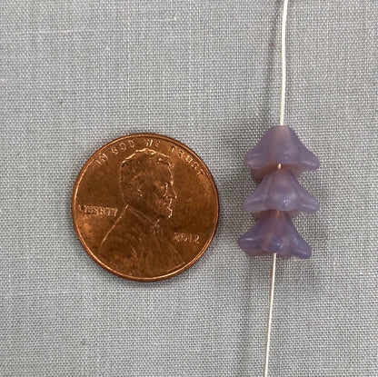 5x8mm Bell Flower - Milky Purple - qty 25